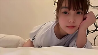 Sweet Momoka'S Solo Show And Masturbation Session In White Pajamas