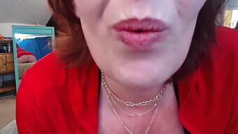 Redhead Webcam Model Denies Pleasure Despite Filthy Mouth And Big Boobs