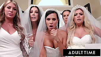 Lolly Dames' Wedding Planner Gets Disciplined By A Busty Milf Bride In A Wild Reverse Gangbang