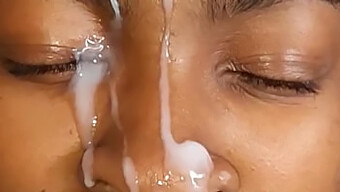 Cum Shower On Black Teen'S Face In Group Shower Session