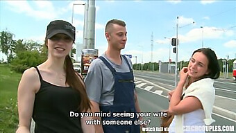 Czech Teen Gets Persuaded For Outdoor Public Sex