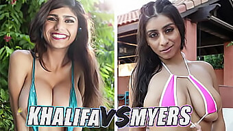 Muslimske Gudinder Mia Khalifa Og Violet Myers Går Head-To-Head I En Runde To