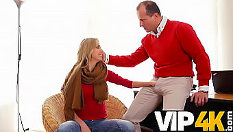 Russian Neighbor With Small Breasts Receives Assistance From An Older Man In A Vip4k Video